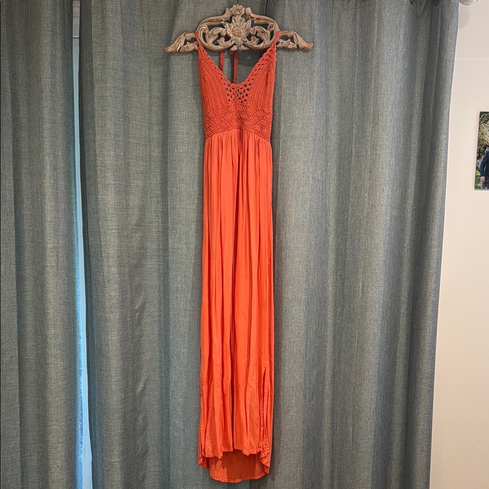 Beachy Coral Maxi Dress